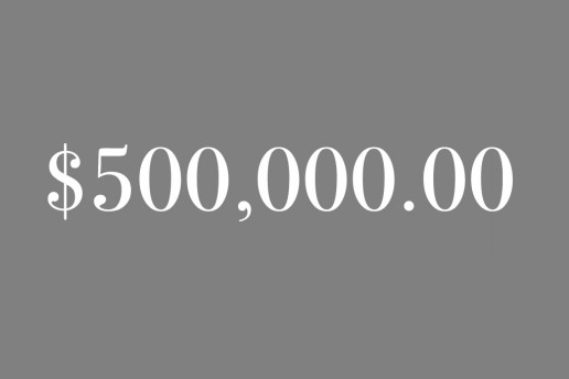 $500,000